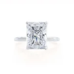 PARIS Radiant Lab Diamond Platinum Hidden Halo Solitaire