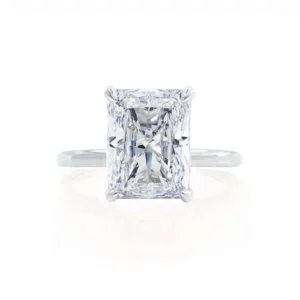PARIS Radiant Lab Diamond Platinum Hidden Halo Solitaire