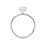 PARIS Radiant Lab Diamond Platinum Hidden Halo Solitaire