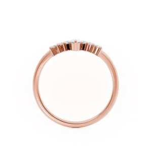 Tiara Pear Wedding Ring 18k Rose Gold