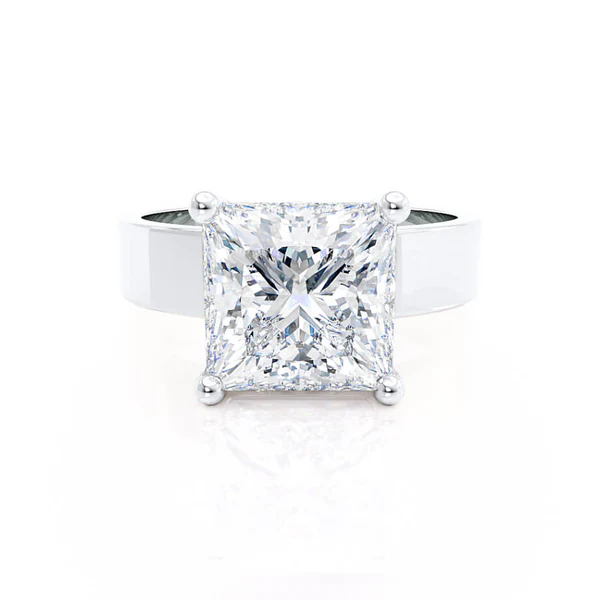 REGENT Princess Lab Diamond 18k White Gold Solitaire