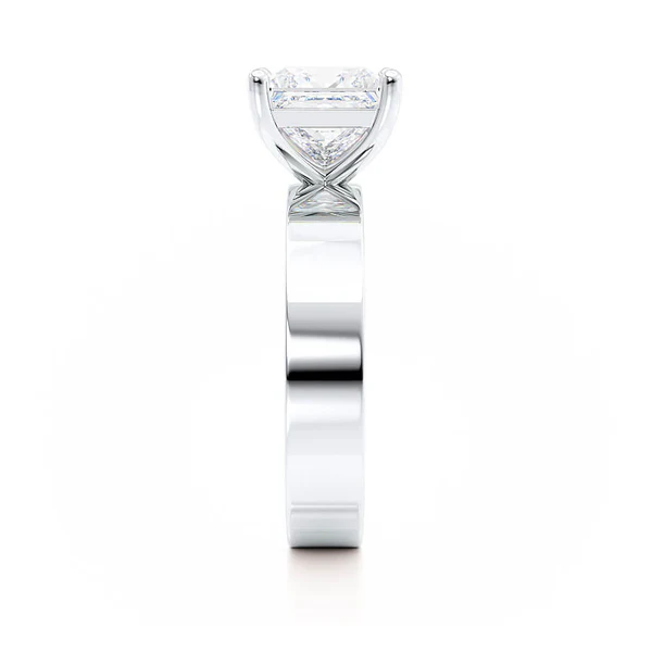 REGENT Princess Lab Diamond 18k White Gold Solitaire