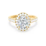 ROSA Oval Lab Diamond 18k Yellow Gold Halo