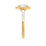 ROSA Oval Lab Diamond 18k Yellow Gold Halo