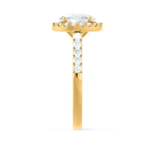 ROSA Oval Lab Diamond 18k Yellow Gold Halo