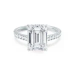 VIOLA Emerald Lab Diamond Platinum Shoulder Set