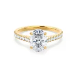 ROSA Oval Lab Diamond 18k Yellow Gold Halo