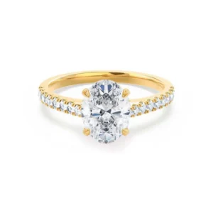 ROSA Oval Lab Diamond 18k Yellow Gold Halo