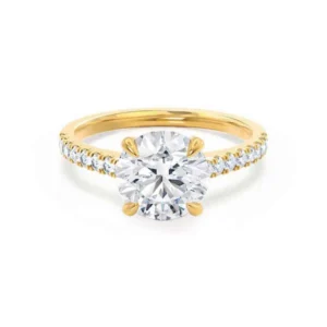 VIOLA Round Lab Diamond 18k Yellow Gold Shoulder Set