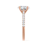 VIOLA Elongated Cushion Lab Diamond 18k Rose Gold Shoulder Set