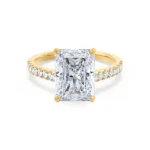 VIOLA Radiant Lab Diamond 18k Yellow Gold Shoulder Set