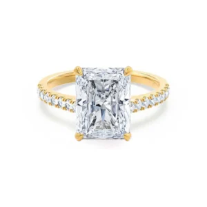 VIOLA Radiant Lab Diamond 18k Yellow Gold Shoulder Set