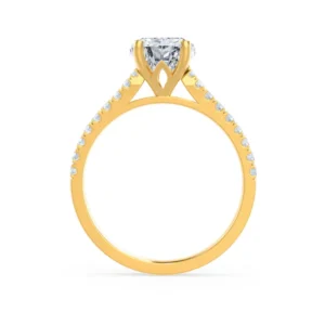 VIOLA Radiant Lab Diamond 18k Yellow Gold Shoulder Set