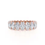 Oval Lab Diamond Statement Eternity18k Rose Gold