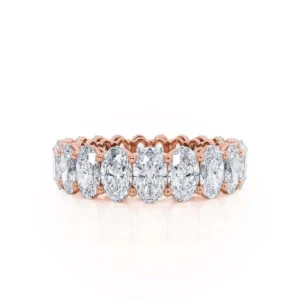 Oval Lab Diamond Statement Eternity18k Rose Gold
