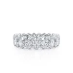 White Gold 18k Emerald Lab Diamond Statement Eternity
