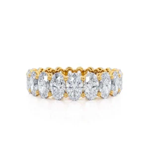Yellow Gold Oval Lab Diamond Statement Eternity