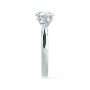 BLOSSOM Round Lab Diamond & Pear Lab Diamond 950 Platinum Trilogy Ring