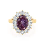 DIANA Alexandrite & Lab Diamond 18k Yellow Gold