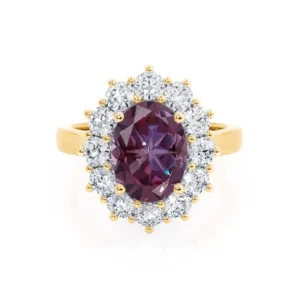 DIANA Alexandrite & Lab Diamond 18k Yellow Gold