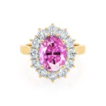 DIANA Pink Sapphire & Lab Diamond 18k Yellow Gold