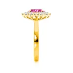 DIANA Pink Sapphire & Lab Diamond 18k Yellow Gold