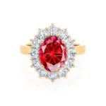DIANA Ruby & Lab Diamond 18k Yellow Gold