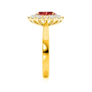 DIANA Ruby & Lab Diamond 18k Yellow Gold