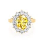 DIANA Yellow Sapphire & Lab Diamond 18k Yellow Gold