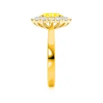 DIANA Yellow Sapphire & Lab Diamond 18k Yellow Gold