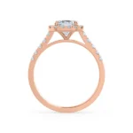 ESME Radiant Lab Diamond 18k Rose Gold Halo