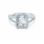 EVERLY Radiant Lab Diamond Platinum Split Shank Halo