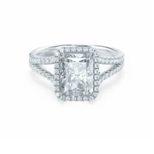 EVERLY Radiant Lab Diamond Platinum Split Shank Halo